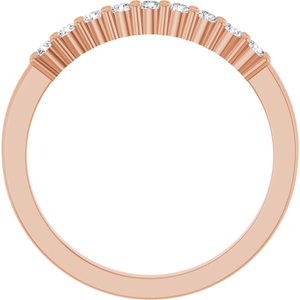 14K Rose Gold 1/4 CTW Natural Diamond Anniversary Band