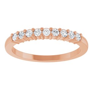 14K Rose Gold 1/4 CTW Natural Diamond Anniversary Band