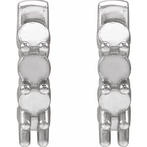 Platinum 3 mm Round Hinged 13.1 mm Hoop Earring Mounting – image 2