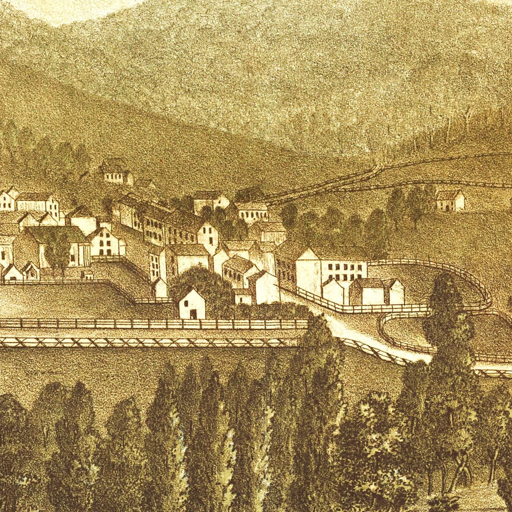 Vintage Map of Phillippi, West Virginia 1861