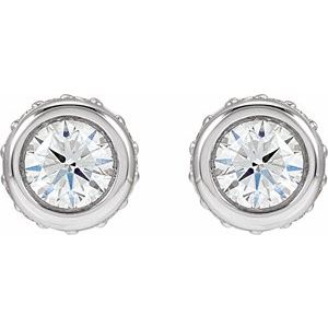 Platinum 5/8 CTW Lab-Grown Diamond Hidden Halo-Style Stud Earrings – image 2