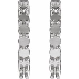 Platinum 3 mm Round Hinged 20.9 mm Hoop Earring Mounting – image 2