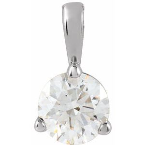 Sterling Silver 1/3 CTW Natural Diamond Pendant