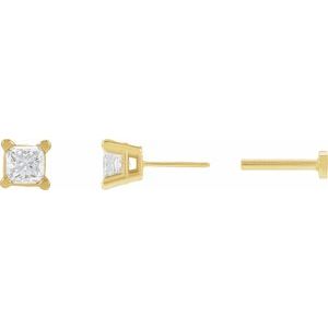 14K Yellow Gold 1/4 CTW Natural Diamond Earring – image 2