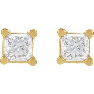 14K Yellow Gold 1/10 CTW Natural Diamond Earring – image 2