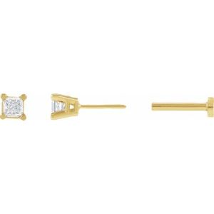 14K Yellow Gold 1/10 CTW Natural Diamond Earring – image 3