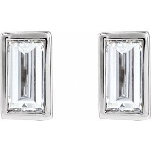 14K White Gold .07 CT Lab-Grown Diamond Stud Earring – image 2