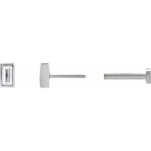 14K White Gold .07 CT Lab-Grown Diamond Stud Earring – image 3