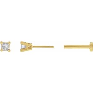 14K Yellow Gold .05 CTW Natural Diamond Earring