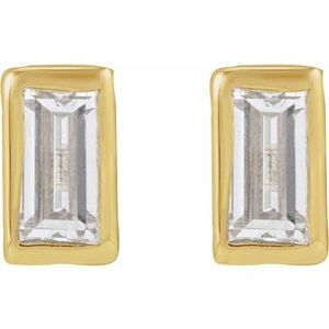 14K Yellow Gold .04 CT Natural Diamond Stud Earring – image 2