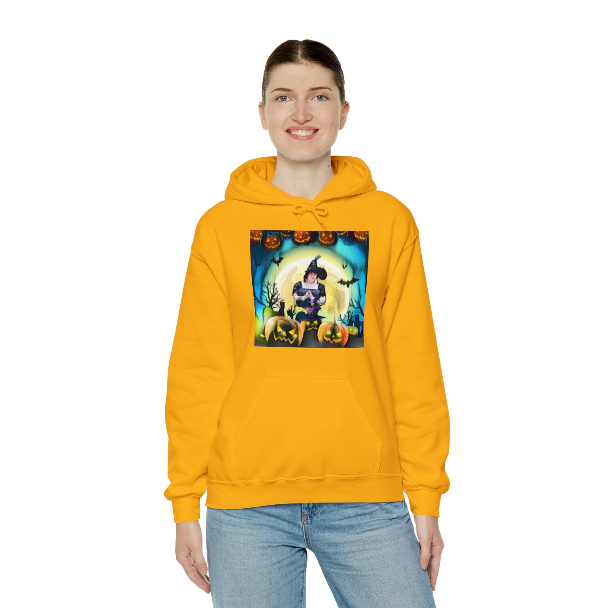 Scary Witch Unisex Heavy Blend™ Hooded Sweatshirt up to 5XL