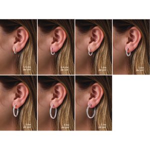 14K Rose Gold 3 CTW Natural Diamond Inside-Outside Hinged 30 mm Hoop Earrings – image 5