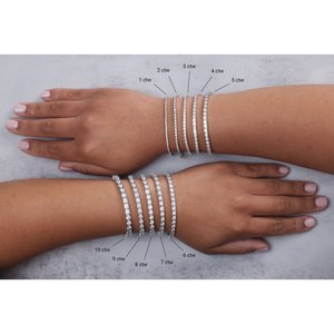14K Yellow Gold Vermeil 6 CTW Lab-Grown Diamond Line 7 1/4" Bracelet – image 4