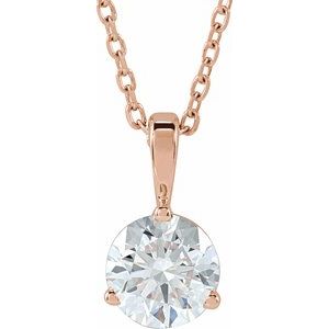 14K Rose Gold 3/4 CTW Lab-Grown Diamond 18" Necklace