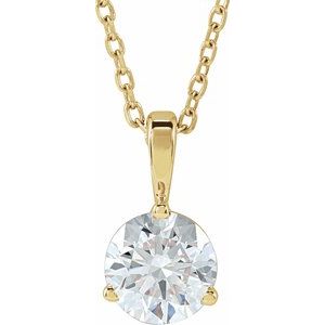 14K Yellow Gold 3/4 CTW Lab-Grown Diamond 18" Necklace