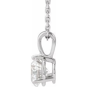 Sterling Silver 3/4 CTW Lab-Grown Diamond 18" Necklace