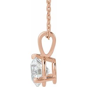 14K Rose Gold 1 CTW Lab-Grown Diamond 18" Necklace
