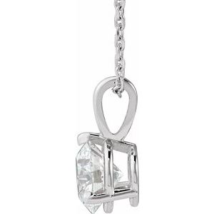 Sterling Silver 1 CTW Natural Diamond 18" Necklace
