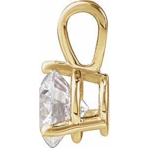 14K Yellow 5/8 CT Lab-Grown Diamond Pendant