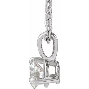 Sterling Silver 1/4 CTW Natural Diamond 18" Necklace