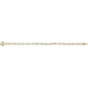 14K Yellow Gold 7 1/8 CTW Lab-Grown Diamond Line 7" Bracelet