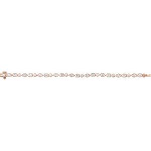 14K Rose Gold 7 1/8 CTW Lab-Grown Diamond Line 7" Bracelet – image 2