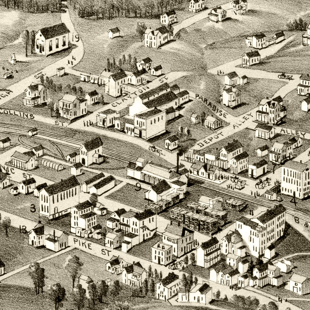 Vintage Map of Pennsboro, West Virginia 1899