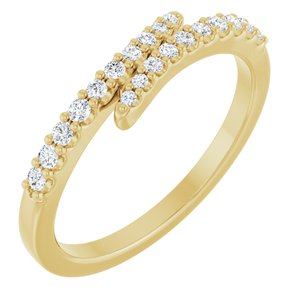 14K Yellow Gold 1/5 CTW Natural Diamond Bypass Ring