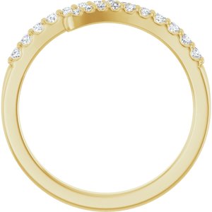 14K Yellow Gold 1/5 CTW Natural Diamond Bypass Ring