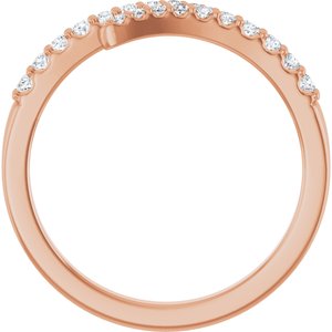 14K Rose Gold 1/5 CTW Natural Diamond Bypass Ring