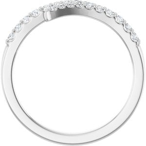 Platinum 1/5 CTW Natural Diamond Bypass Ring