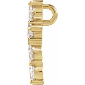 14K Yellow Gold 9/10 CTW Lab-Grown Diamond Pendant