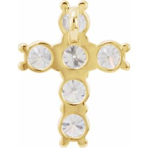 14K Yellow Gold 9/10 CTW Lab-Grown Diamond Pendant