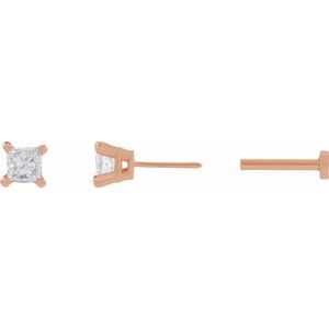 14K Rose Gold 1/6 CTW Natural Diamond Earring – image 2