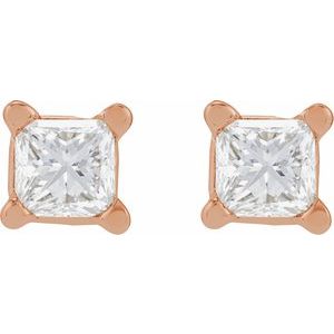 14K Rose Gold 1/10 CTW Natural Diamond Earring – image 2