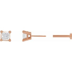 14K Rose Gold 1/4 CTW Natural Diamond Earring – image 2