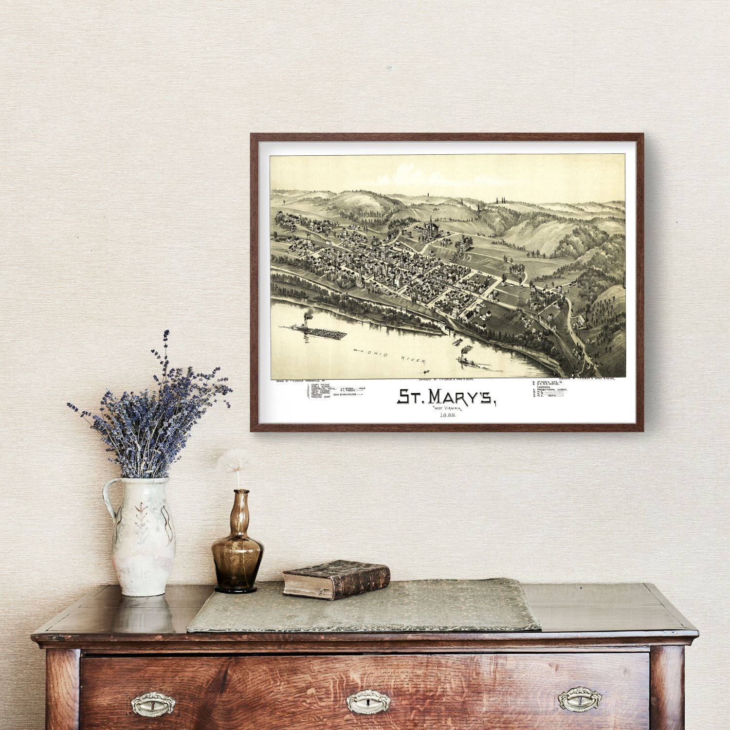 Vintage Map of St. Mary's, West Virginia 1899