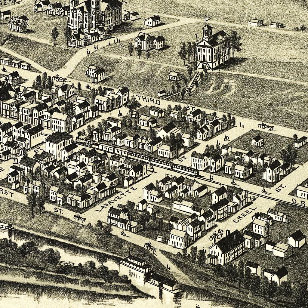 Vintage Map of St. Mary's, West Virginia 1899