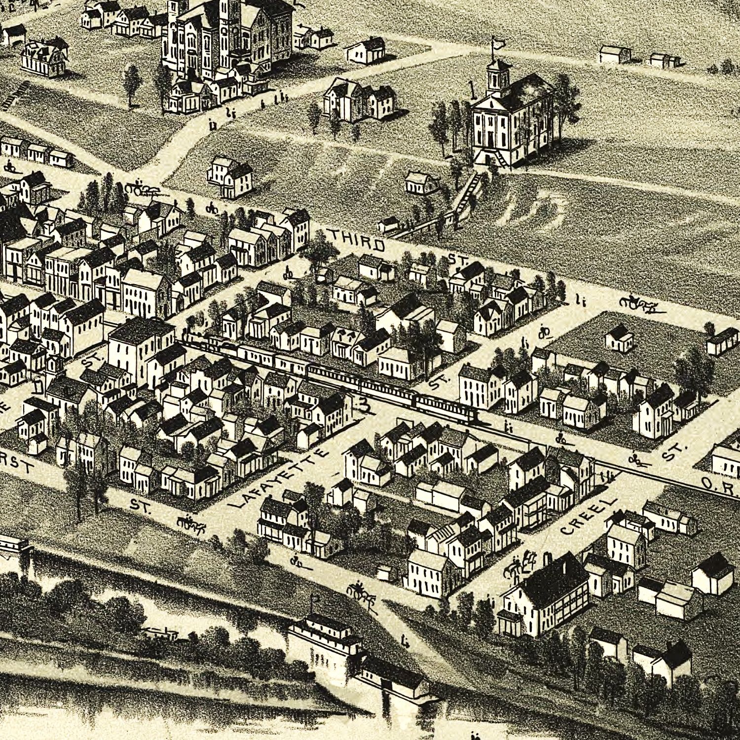 Vintage Map of St. Mary's, West Virginia 1899