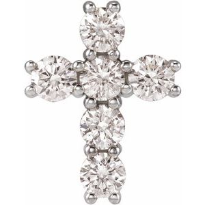14K White Gold 1/2 CTW Lab-Grown Diamond Pendant