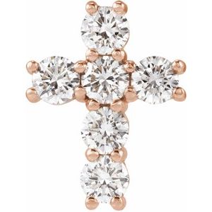 14K Rose Gold 9/10 CTW Lab-Grown Diamond Pendant