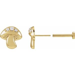 Mushroom Stud Earrings