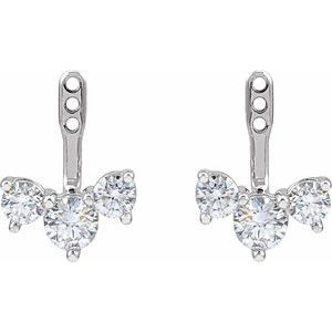 14K Rose Gold 1 9/10 CTW Natural Diamond Earring Jackets – image 4