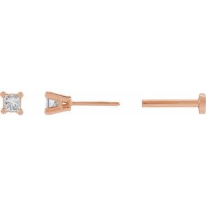 14K Rose Gold .05 CTW Natural Diamond Earring