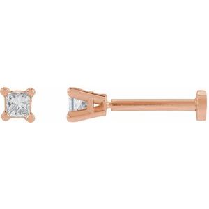 14K Rose Gold .05 CTW Natural Diamond Earring