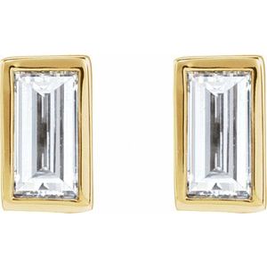14K Yellow Gold .07 CT Lab-Grown Diamond Stud Earring – image 2
