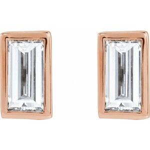 14K Rose Gold .07 CT Lab-Grown Diamond Stud Earring – image 2