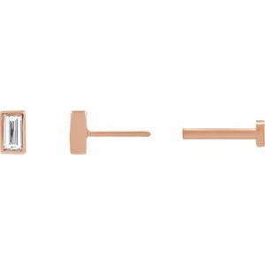 14K Rose Gold .07 CT Lab-Grown Diamond Stud Earring – image 3