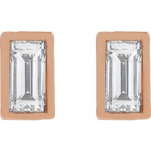 14K Rose Gold 1/10 CT Lab-Grown Diamond Stud Earring – image 2