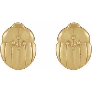 14K Yellow Gold 1.5 mm Accented Moth Earring Mounting